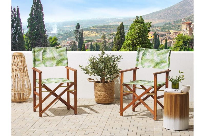 Salve Karmstol Utomhus - Brun/Grön/Vit - Utemöbler - Balkong - Balkongmöbler - Balkongstol