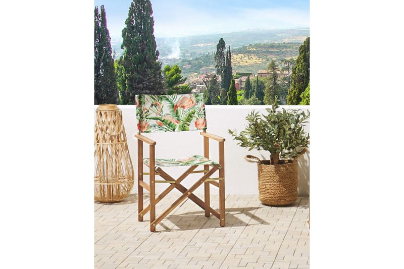 Salve Karmstol Utomhus - Grön/Vit/Ljusbrun/Rosa - Utemöbler - Balkong - Balkongmöbler - Balkongstol