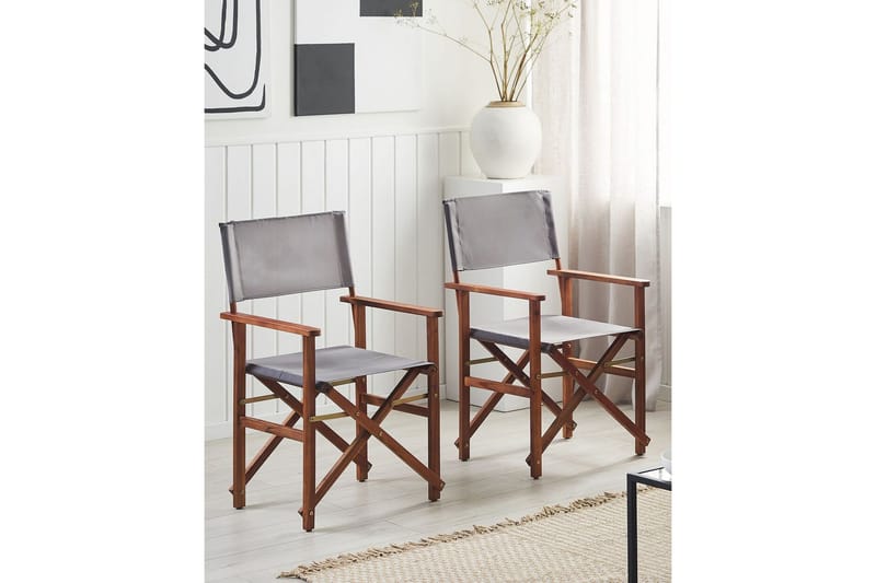 Salve Karmstol Utomhus - Mörkbrun/Grå - Utemöbler - Balkong - Balkongmöbler - Balkongstol