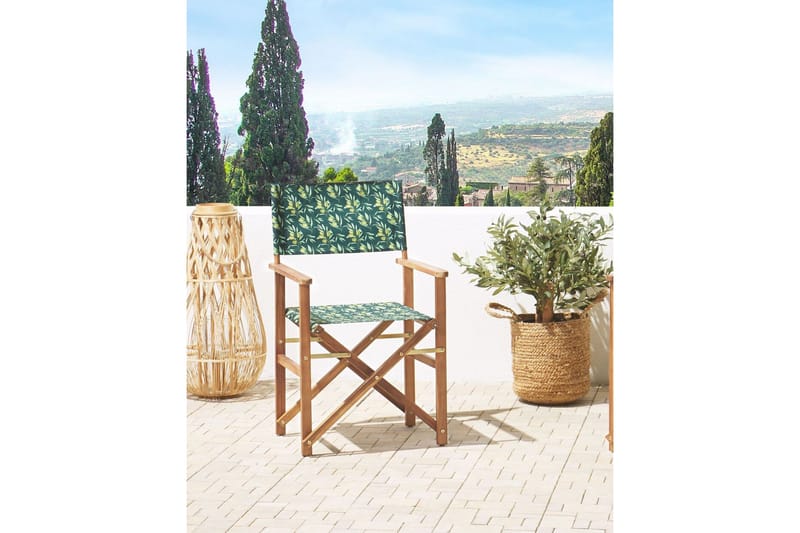 Salve Karmstol Utomhus - Mörkgrön/Vit/Ljusbrun - Utemöbler - Balkong - Balkongmöbler - Balkongstol