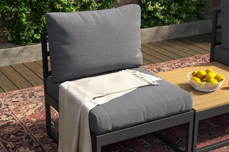 Samira Caféset Utomhus - Grå - Utemöbler - Balkong - Balkongmöbler - Balkonggrupp & balkongset