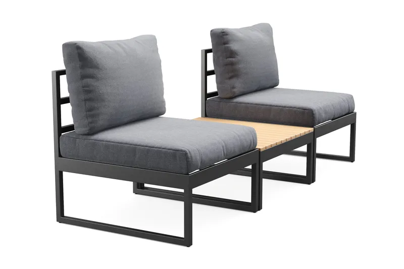 Samira Caféset Utomhus - Grå - Utemöbler - Balkong - Balkongmöbler - Balkonggrupp & balkongset