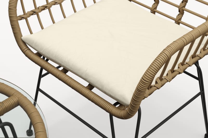 Sammy Balkonggrupp 2-sits - Beige - Utemöbler - Balkong - Balkongmöbler - Balkonggrupp & balkongset