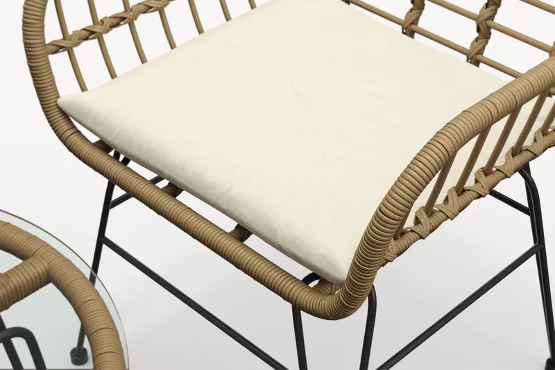 Sammy Balkonggrupp 2-sits - Beige - Utemöbler - Balkong - Balkongmöbler - Balkonggrupp & balkongset