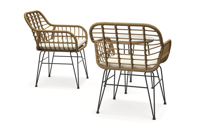 Sammy Balkonggrupp 2-sits - Beige - Utemöbler - Balkong - Balkongmöbler - Balkonggrupp & balkongset