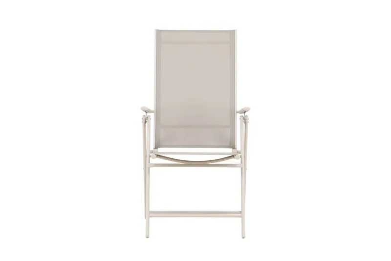 Sanna Positionsstol Utomhus med fällbar rygg i stål - Beige - Utemöbler - Utestol & trädgårdsstol - Positionsstol