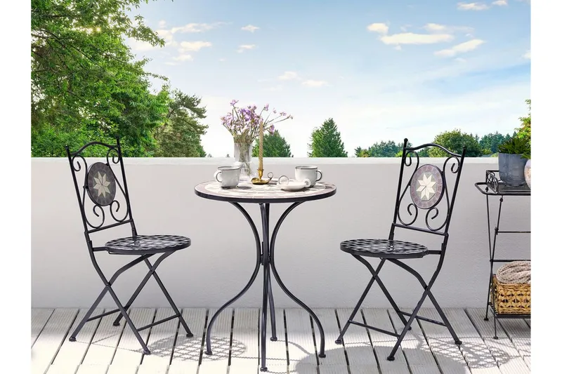 Sannicola Matstol Utomhus - Svart - Utemöbler - Balkong - Balkongmöbler - Balkongstol