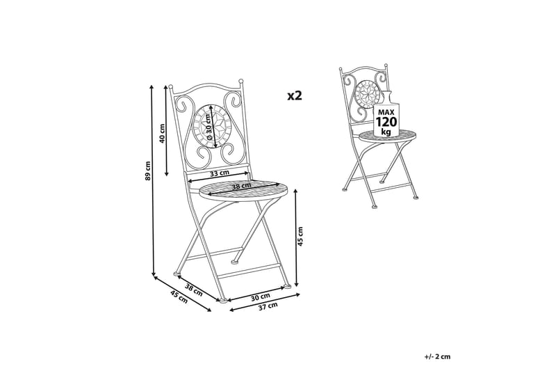 Sannicola Matstol Utomhus - Svart - Utemöbler - Balkong - Balkongmöbler - Balkongstol