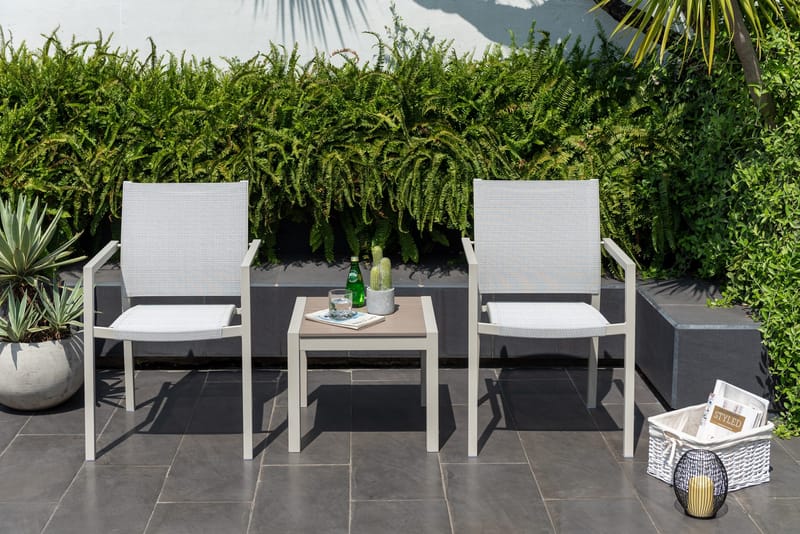 Sidobord för utomhusbruk Urbanite 50*50 cm - Ljusgrå - Utemöbler - Balkong - Balkongmöbler - Balkongbord