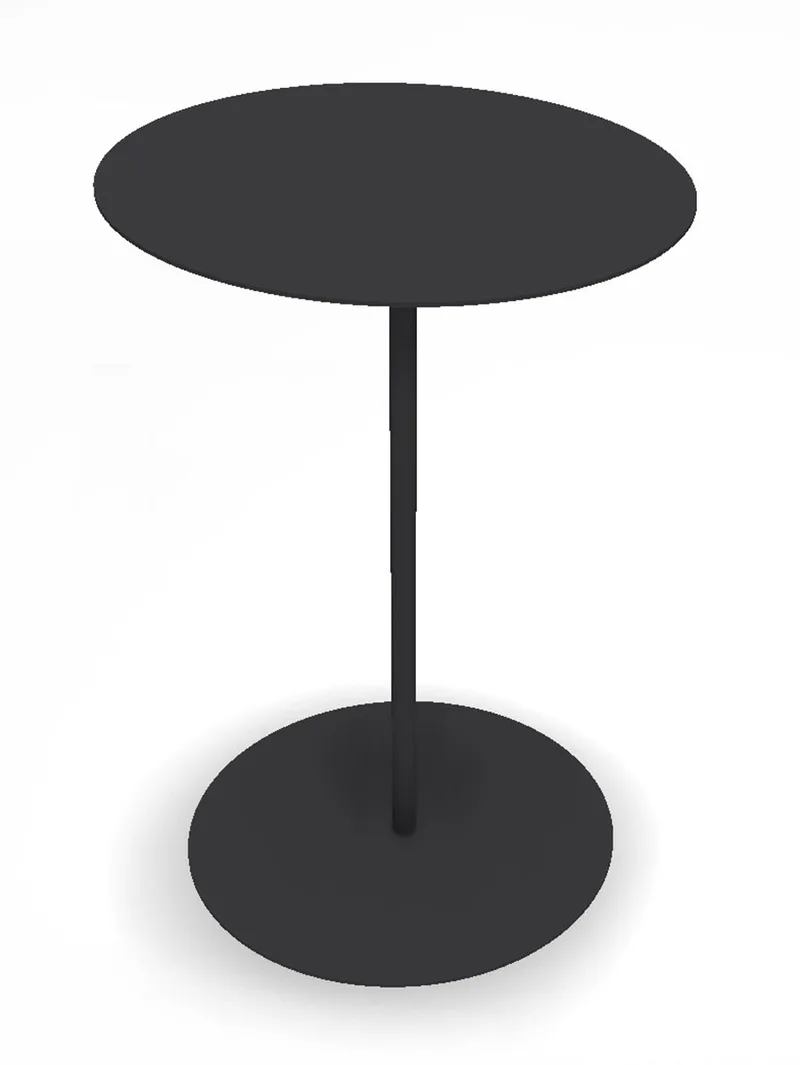 Sidobord Hillerstorp Jet set Ø45x67 cm, Svart