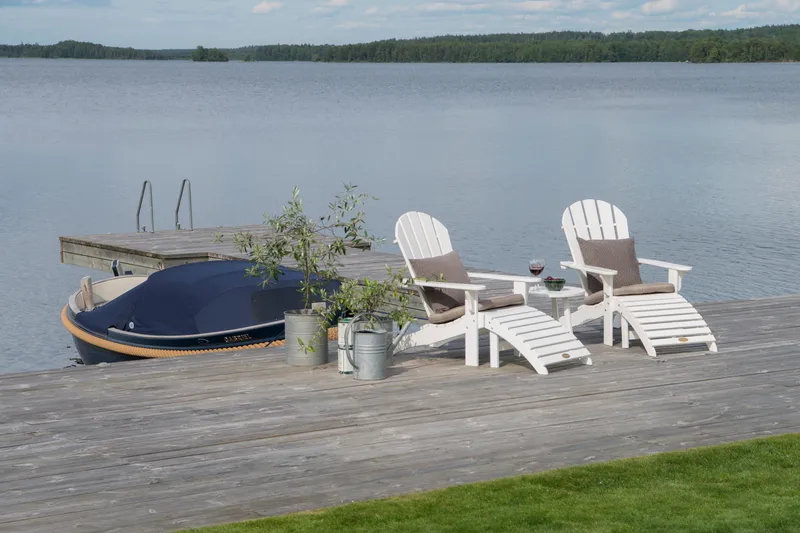 Sidobord Hillerstorp Tennessee Ø50 cm - Vit - Utemöbler - Balkong - Balkongmöbler - Balkongbord