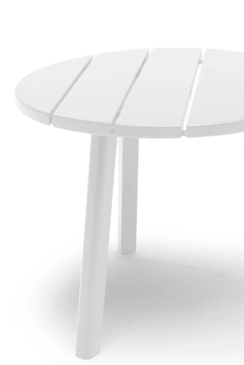 Sidobord Hillerstorp Tennessee Ø50 cm - Vit - Utemöbler - Balkong - Balkongmöbler - Balkongbord