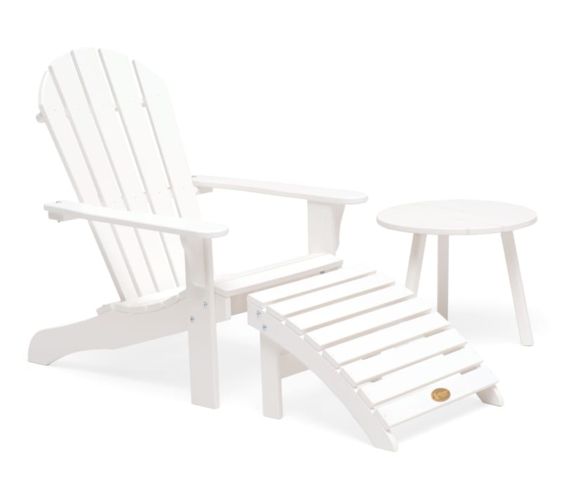 Sidobord Hillerstorp Tennessee Ø50 cm - Vit - Utemöbler - Balkong - Balkongmöbler - Balkongbord