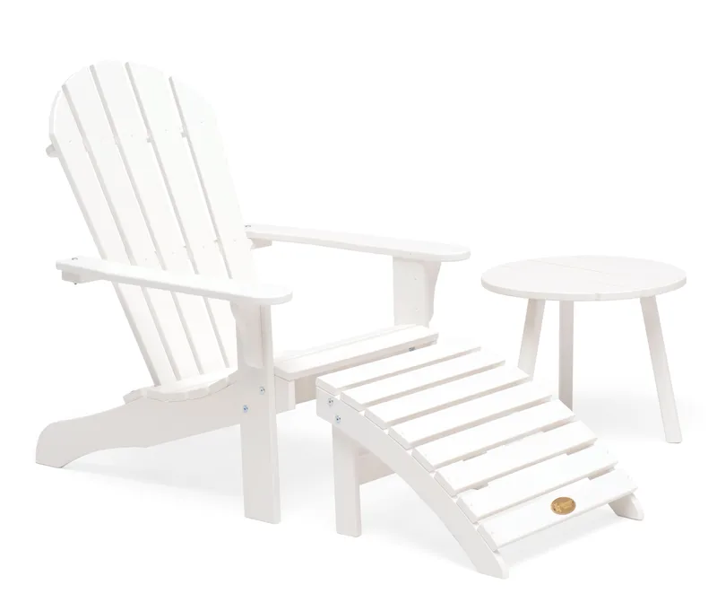 Sidobord Hillerstorp Tennessee Ø50 cm - Vit - Utemöbler - Balkong - Balkongmöbler - Balkongbord