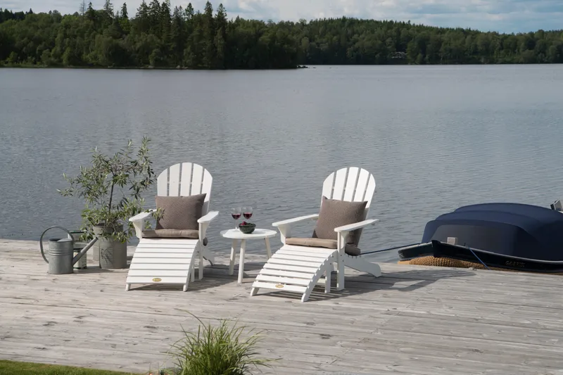 Sidobord Hillerstorp Tennessee Ø50 cm - Vit - Utemöbler - Balkong - Balkongmöbler - Balkongbord