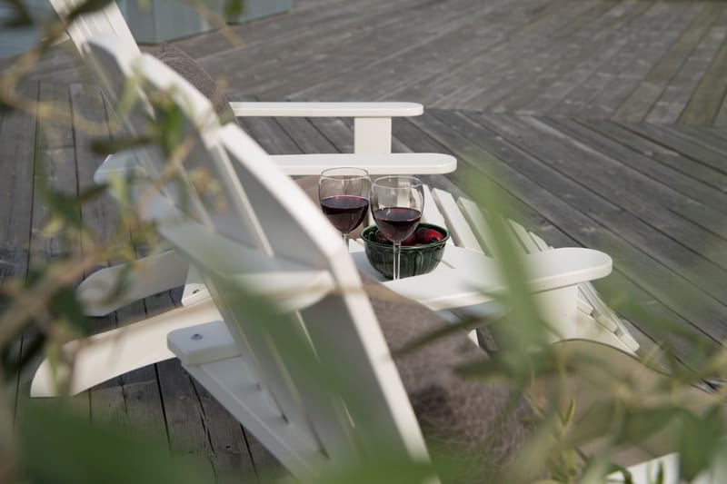 Sidobord Hillerstorp Tennessee Ø50 cm - Vit - Utemöbler - Balkong - Balkongmöbler - Balkongbord