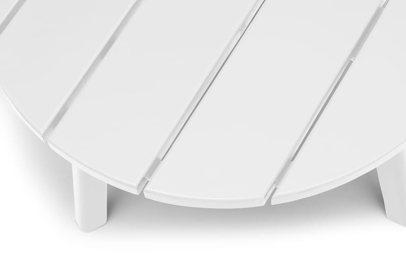 Sidobord Hillerstorp Tennessee Ø50 cm - Vit - Utemöbler - Balkong - Balkongmöbler - Balkongbord