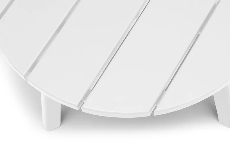 Sidobord Hillerstorp Tennessee Ø50 cm - Vit - Utemöbler - Balkong - Balkongmöbler - Balkongbord