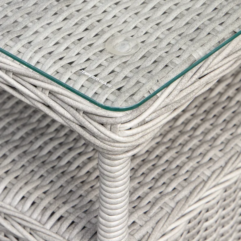 Sidobord i grå konstrotting | 48x48 cm | Tore, undefined