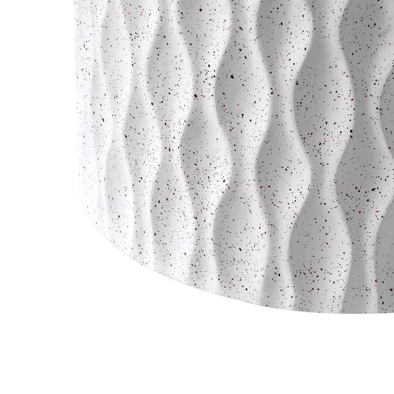 Sidobord utomhus Antelao 37 cm Terrazzoeffekt - Vit - Utemöbler - Balkong - Balkongmöbler - Balkongbord