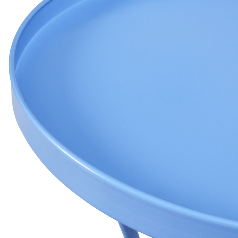 Sidobord utomhus Cavinia 40 cm Järn - Ljusblå - Utemöbler - Balkong - Balkongmöbler - Balkongbord