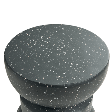 Sidobord utomhus Faliro 37 cm 37 cm Terrazzoeffekt - Svart - Utemöbler - Balkong - Balkongmöbler - Balkongbord