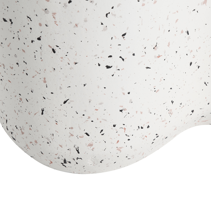 Sidobord utomhus Tellaro 32x37 cm Terrazzoeffekt - Vit - Utemöbler - Balkong - Balkongmöbler - Balkongbord