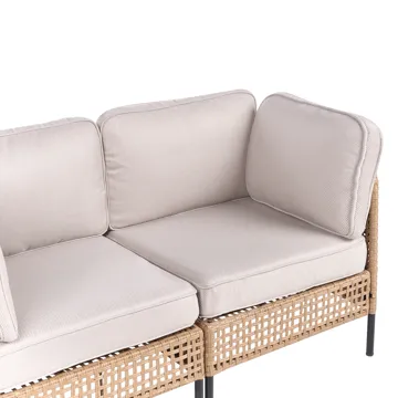 Soffa utomhus 2-Sits Omegana Konstrotting - Beige/Svart - Utemöbler - Utesoffa