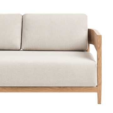 Soffa utomhus med Bord 2-Sits Sampieri - Brun/Beige - Utemöbler - Loungemöbler - Soffgrupp utomhus