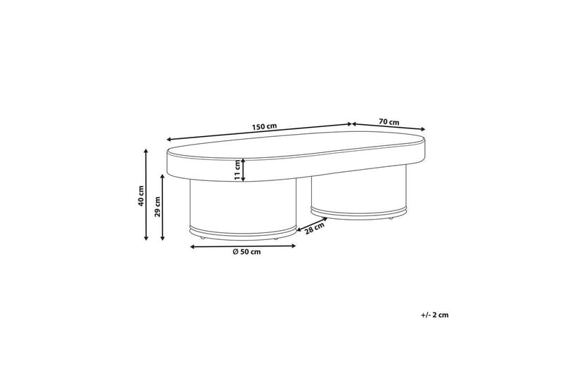 Soffbord Airole - Utemöbler - Balkong - Balkongmöbler - Balkongbord