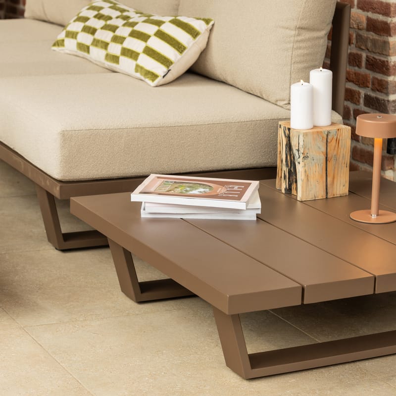 Soffbord Bear 87 cm Utomhus - Brun - Utemöbler - Balkong - Balkongmöbler - Balkongbord