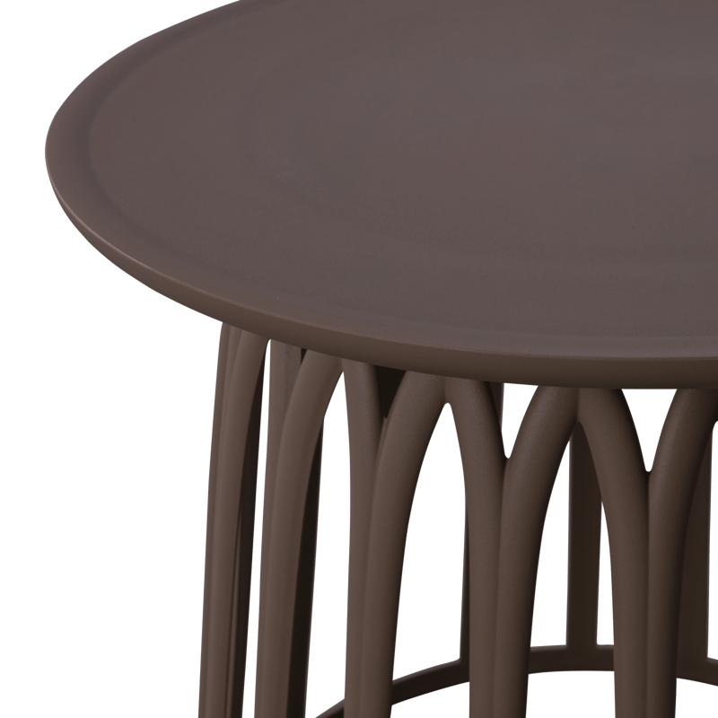 Soffbord Boy 50 cm Rund Utomhus - Lila/Brun - Utemöbler - Balkong - Balkongmöbler - Balkongbord