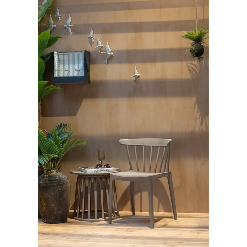 Soffbord Boy 50 cm Rund Utomhus - Taupe - Utemöbler - Balkong - Balkongmöbler - Balkongbord