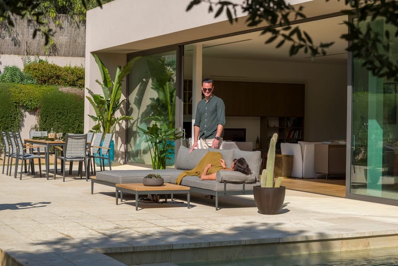 Soffbord för utomhusbruk TOPAZ soffbord 73 cm - magnesiumgrått - Utemöbler - Balkong - Balkongmöbler - Balkongbord