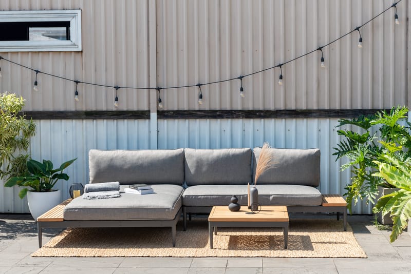 Soffbord för utomhusbruk TOPAZ soffbord 73 cm - magnesiumgrått - Utemöbler - Balkong - Balkongmöbler - Balkongbord