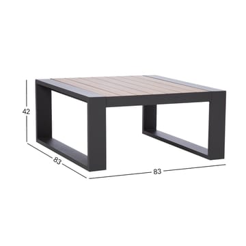 Soffbord Fuller 83x83x42 cm - Grå - Utemöbler - Balkong - Balkongmöbler - Balkongbord