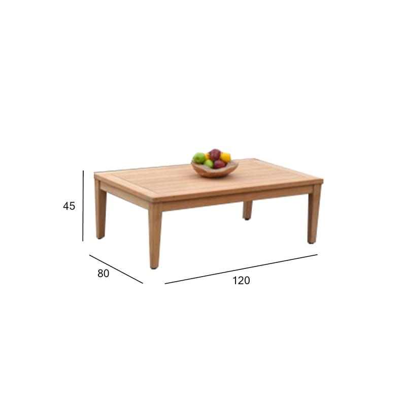 Soffbord Maldive 120x80x45 cm teak - Brun - Utemöbler - Balkong - Balkongmöbler - Balkongbord