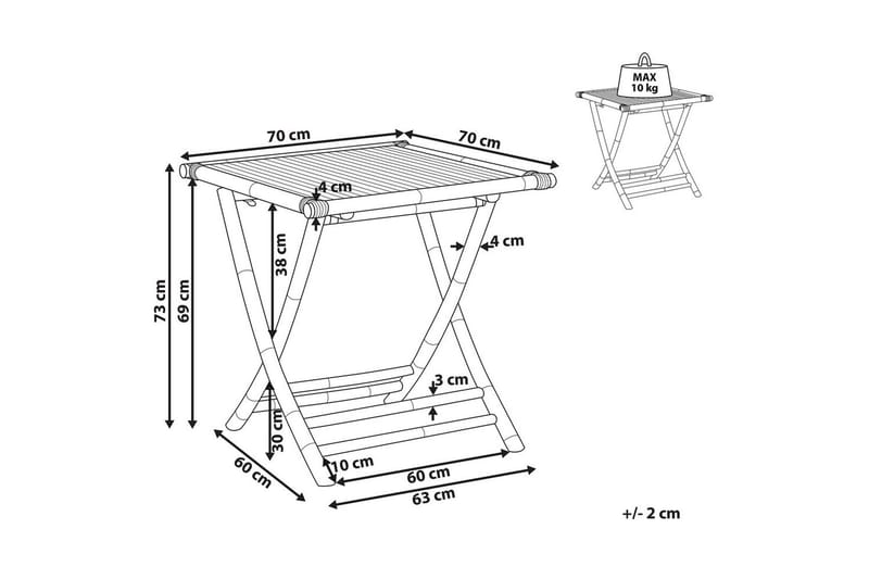 Soffbord Molise - Utemöbler - Balkong - Balkongmöbler - Balkongbord
