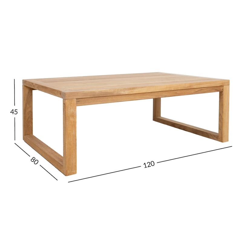 Soffbord Serenity 120x80x45 cm teak - Brun - Utemöbler - Balkong - Balkongmöbler - Balkongbord