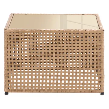 Soffbord utomhus Omegana 66 cm Konstrotting - Beige - Utemöbler - Balkong - Balkongmöbler - Balkongbord
