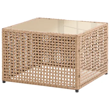 Soffbord utomhus Omegana 66 cm Konstrotting - Beige - Utemöbler - Balkong - Balkongmöbler - Balkongbord