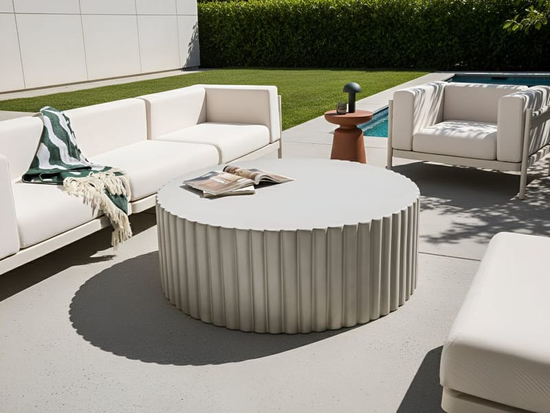 Soffbord utomhus Pozza 117 cm - Grå - Utemöbler - Balkong - Balkongmöbler - Balkongbord