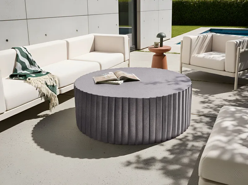 Soffbord utomhus Pozza 117 cm - Svart/Guld - Utemöbler - Balkong - Balkongmöbler - Balkongbord