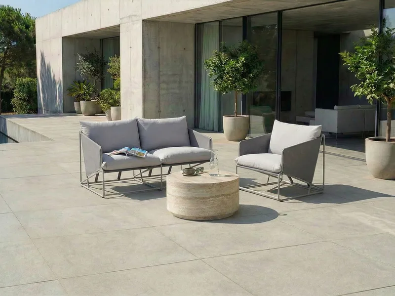 Soffgrupp utomhus 3-Sits Ponte - Grå - Trädgård & spabad - Utemiljö - Altan & terrass - Altanmöbler