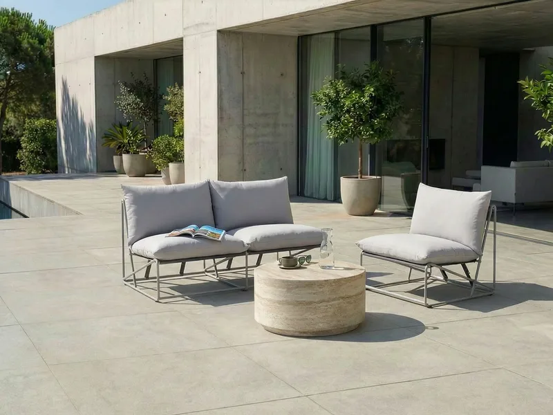 Soffgrupp utomhus 3-Sits Pico - Grå - Trädgård & spabad - Utemiljö - Altan & terrass - Altanmöbler