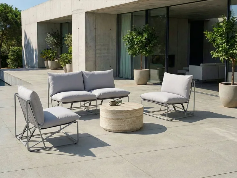 Soffgrupp utomhus 4-Sits Pico - Grå - Trädgård & spabad - Utemiljö - Altan & terrass - Altanmöbler