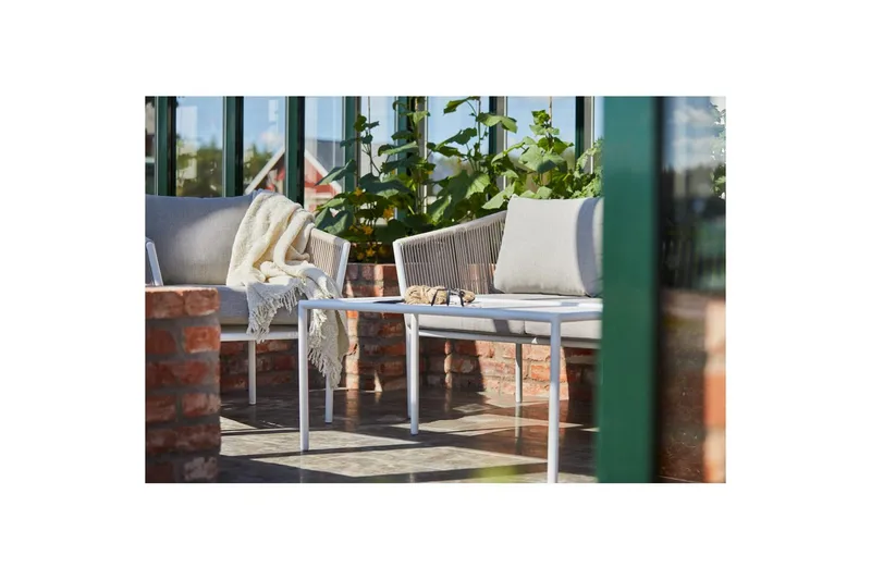 Soffgrupp Utomhus Hillerstorp Lersund Vit/Beige - Vit/Beige - Trädgård & spabad - Utemiljö - Altan & terrass - Altanmöbler