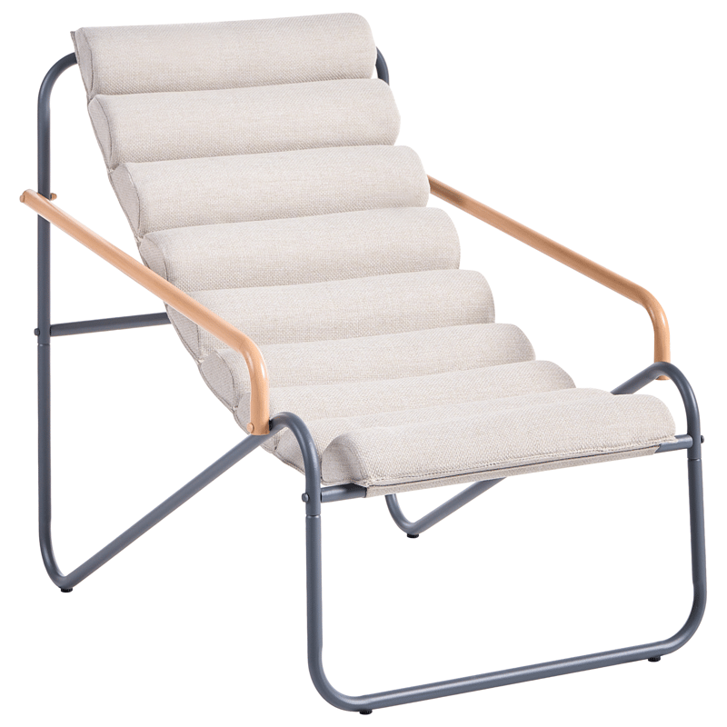 Soffgrupp utomhus med Bord 2-Sits Pasto - Grå/Beige - Utemöbler - Balkong - Balkongmöbler - Balkonggrupp & balkongset