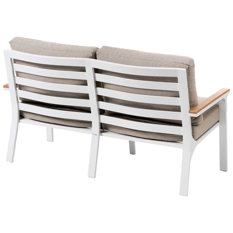 Soffgrupp utomhus med Bord 4-Sits Orero - Beige/Vit/Brun - Trädgård & spabad - Utemiljö - Altan & terrass - Altanmöbler