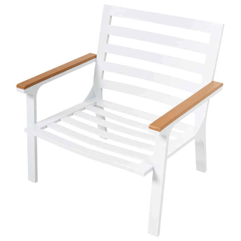 Soffgrupp utomhus med Bord 4-Sits Orero - Beige/Vit/Brun - Trädgård & spabad - Utemiljö - Altan & terrass - Altanmöbler